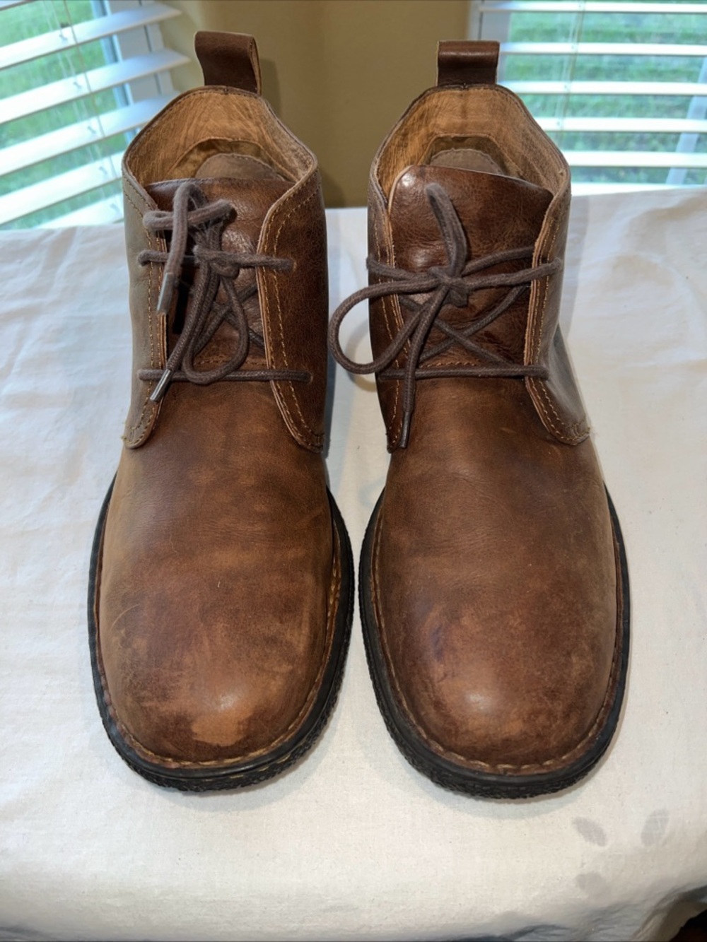 Born Crown Harrison Leather Chukka Boots Sz 12M Brown Lace Up Streetwear Comfort
